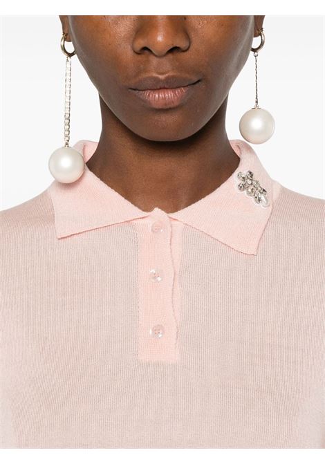 Light pink crystal-embellished cardigan Simone Rocha - women SIMONE ROCHA | KMK4B0647PLPNK